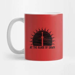 At the Blade of Dawn (Black): Fantasy Design Mug